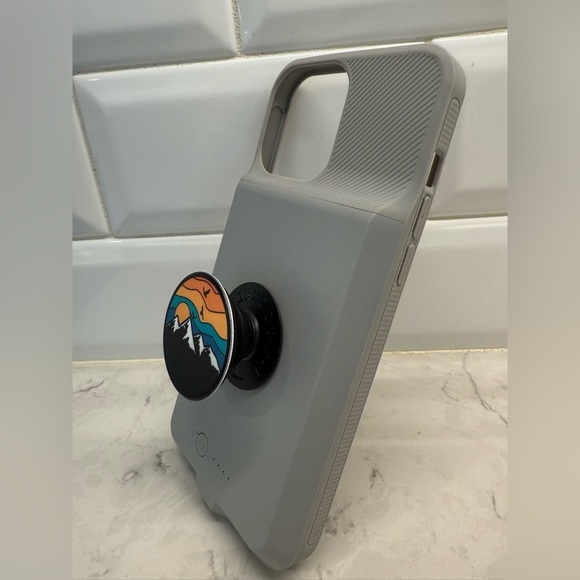 Battery Phone case For iPhone 13pro Max In Gray With Holder Mountain - Picture 2 of 4